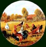 _ Round Roosters Metal Farmhouse Burner Covers