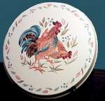 * Country Morn Rooster Round Metal Stove Burner Covers