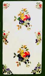 _ 2 Fruit on White Double/Rectangle Gas/elec. Metal Burner Cover