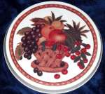 ~Grapes Cherries Apple Fruit Basket Metal Burner Covers