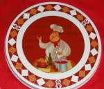 Red Chef Themed Stove Metal Burner Covers